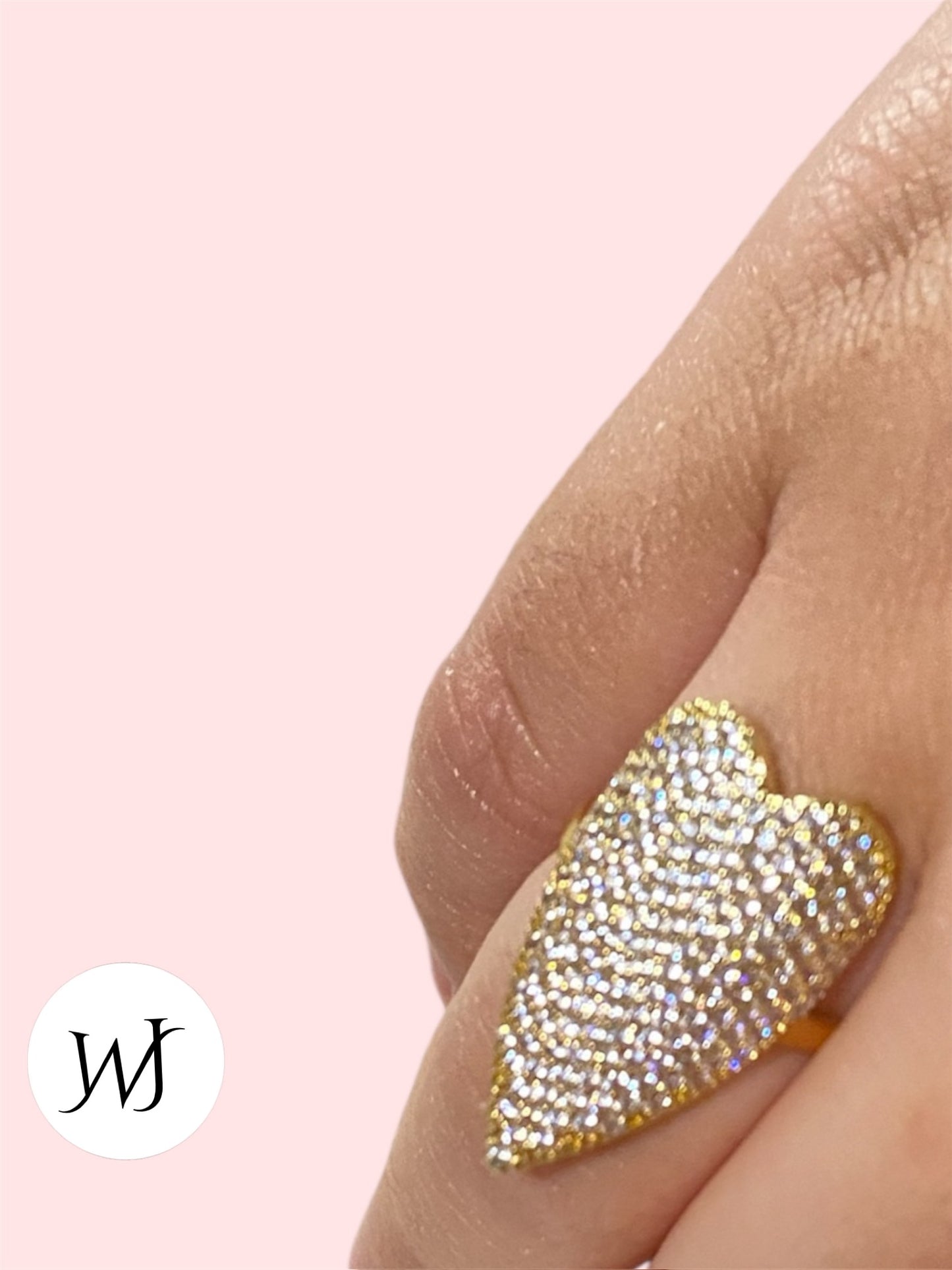 Heart diamond ring