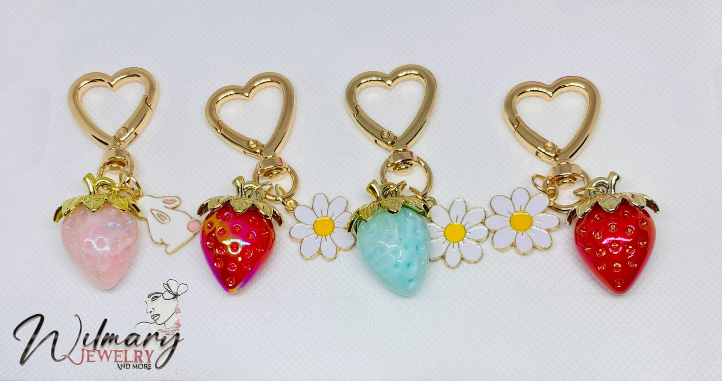 Strawberry keychains