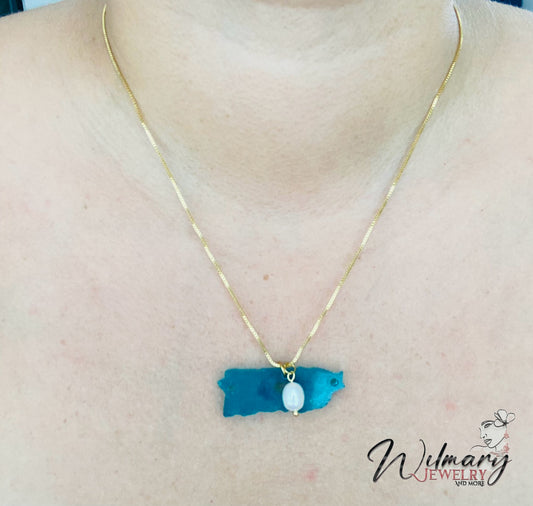 Blue PR necklace
