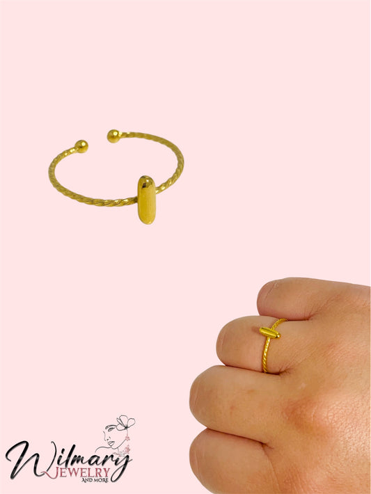 Anillo con letra I