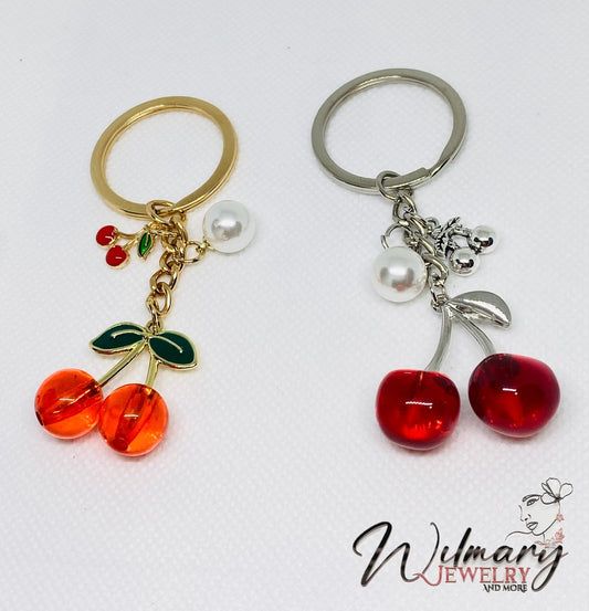 Mini cherry keychain